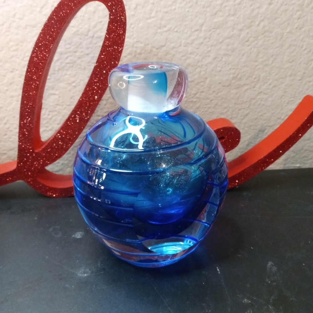 EXQUISITE Signed 1980s Rogaska Sommerso faceted crystal bottle From Slovenia
